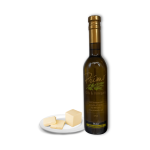 A 375ml bottle of Butter Olive Oil with a plate of butter.