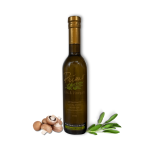 A 375ml bottle of Wild Mushroom & Sage Olive Oil with sage and wild mushrooms.