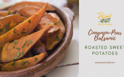 Recipe: Cinnamon-Pear Balsamic Roasted Sweet Potatoes