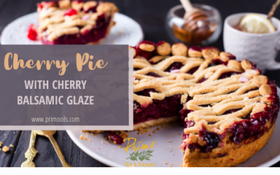 Cherry Pie with Cherry Balsamic Glaze