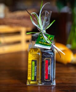 The 2 Pack Sampler Gift Sets of 60 ml bottles of EVOO’s and balsamic