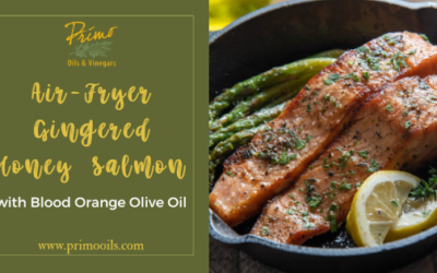 Air-Fryer Gingered Honey Salmon with Blood Orange Olive Oil