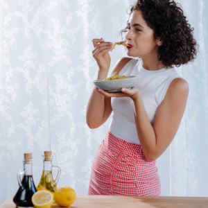 beautiful-woman-enjoying-her-healthy-food