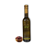 A 375ml bottle of Picual Extra Olive Oil with a bowl of olives grown in Chile.