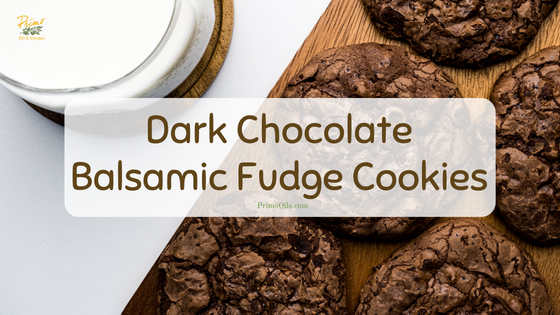 Dark Chocolate Balsamic Fudge Cookies