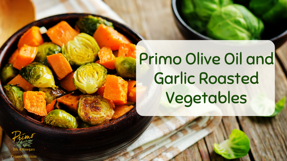 Primo Olive Oil and Garlic Roasted Fall Vegetables Recipe