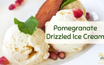 Pomegranate Drizzled Ice Cream