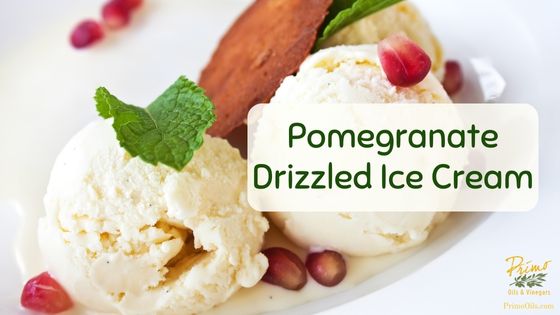 Pomegranate Drizzled Ice Cream