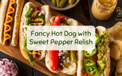 Fancy Hot Dogs with Sweet Pepper Relish