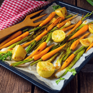 Olive Oil Braised Spring Vegetables 